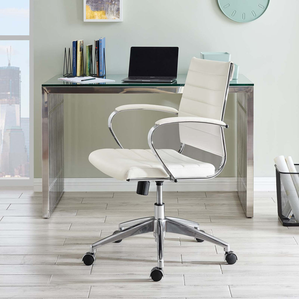 Jive Mid Back Office Chair in White-2