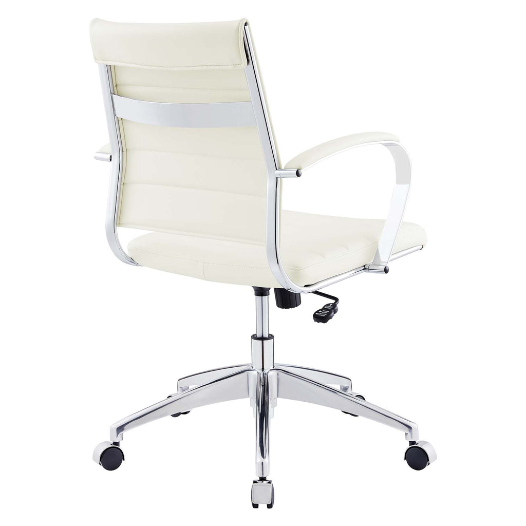 Jive Mid Back Office Chair in White-2