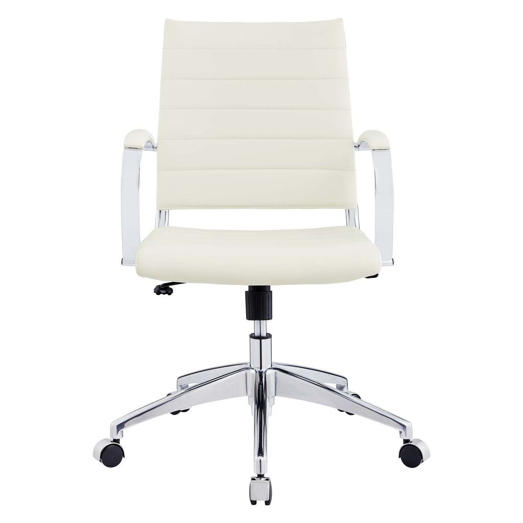 Jive Mid Back Office Chair in White-2