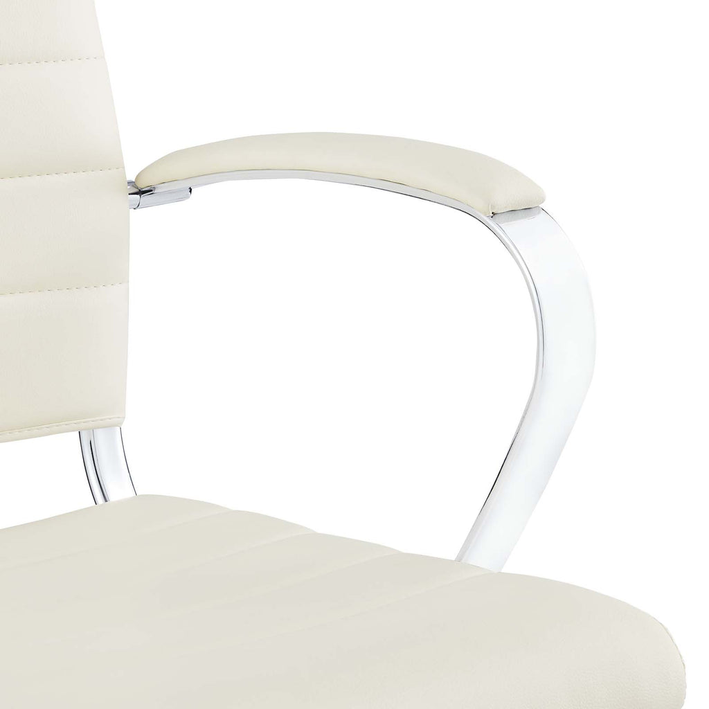 Jive Mid Back Office Chair in White-2