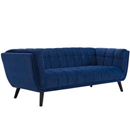 Bestow Performance Velvet Sofa in Navy