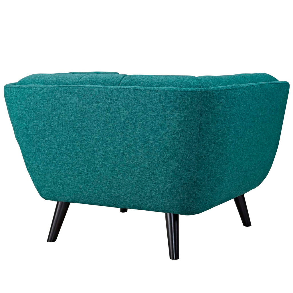 Bestow Upholstered Fabric Armchair in Teal