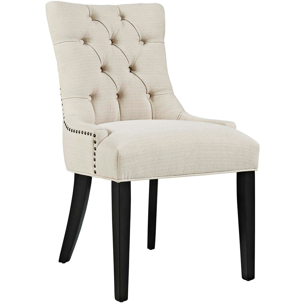 Regent Dining Side Chair Fabric Set of 2 in Beige