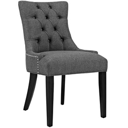 Regent Dining Side Chair Fabric Set of 2 in Gray