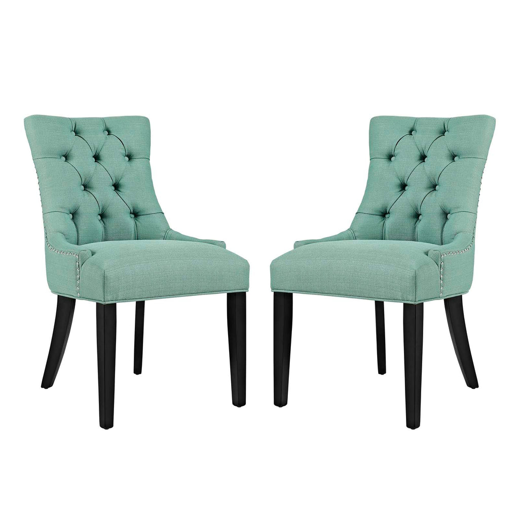 Regent Dining Side Chair Fabric Set of 2 in Laguna