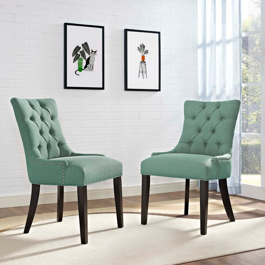 Regent Dining Side Chair Fabric Set of 2 in Laguna