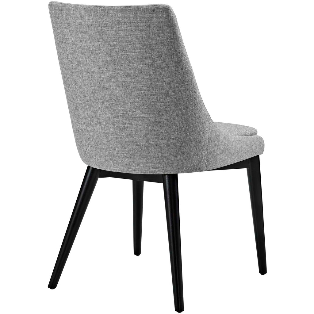 Viscount Dining Side Chair Fabric Set of 2 in Light Gray