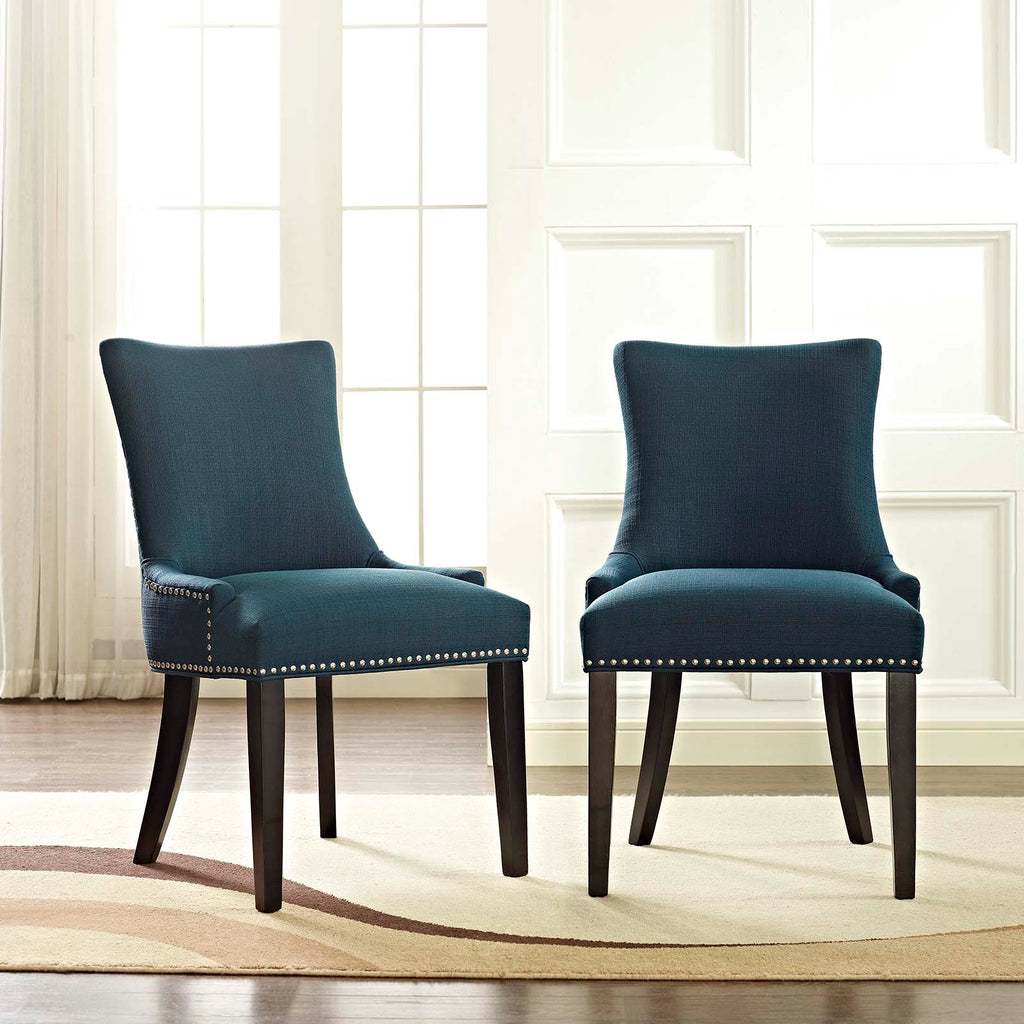 Marquis Dining Side Chair Fabric Set of 2 in Azure
