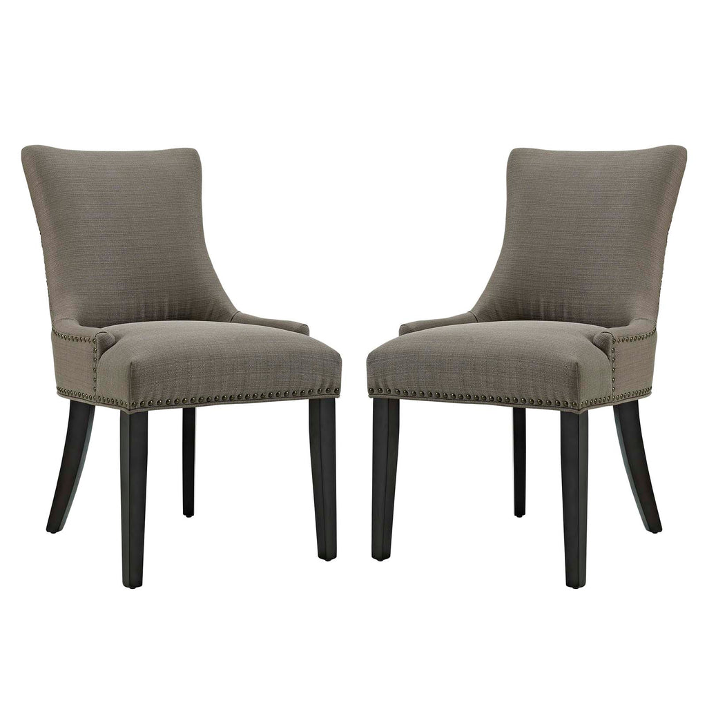 Marquis Dining Side Chair Fabric Set of 2 in Granite