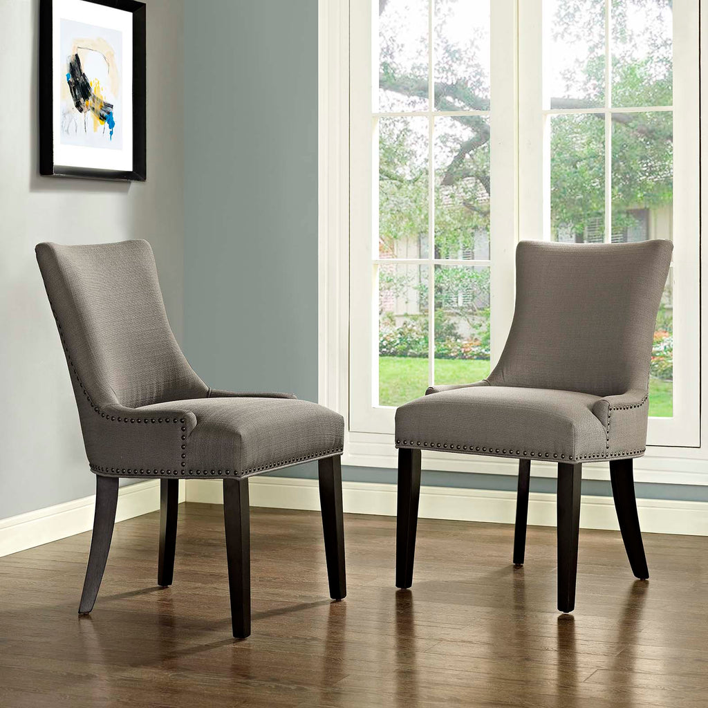 Marquis Dining Side Chair Fabric Set of 2 in Granite