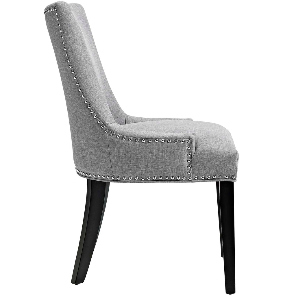 Marquis Dining Side Chair Fabric Set of 2 in Light Gray