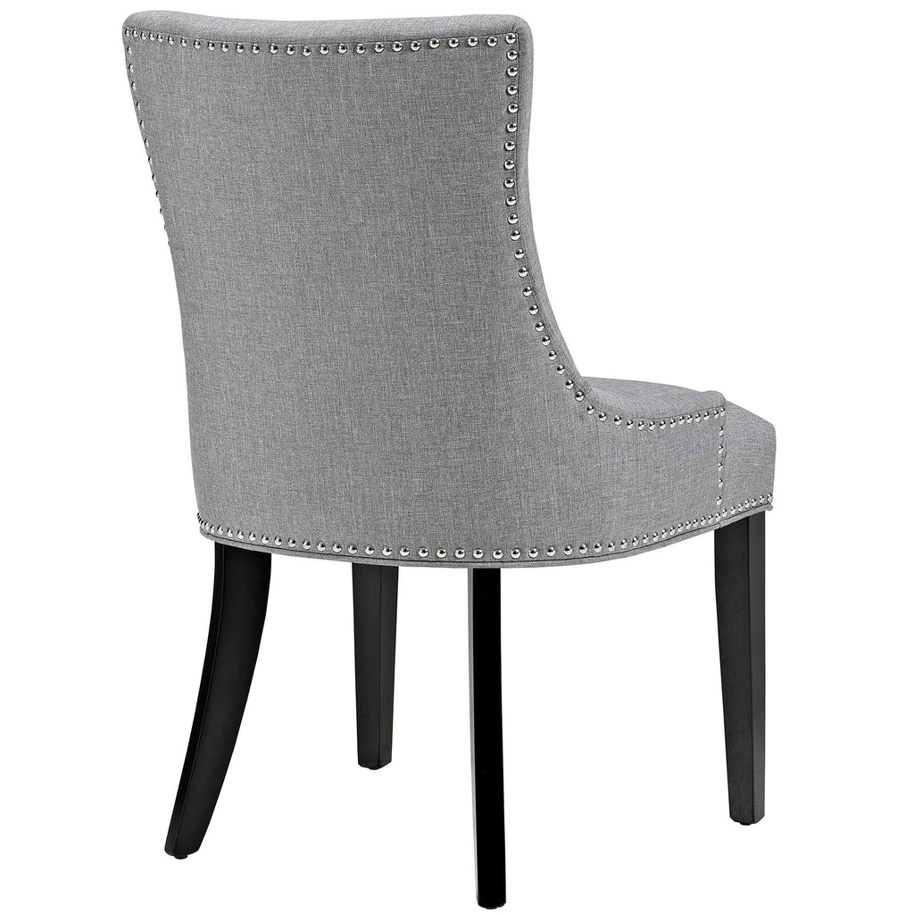 Marquis Dining Side Chair Fabric Set of 2 in Light Gray