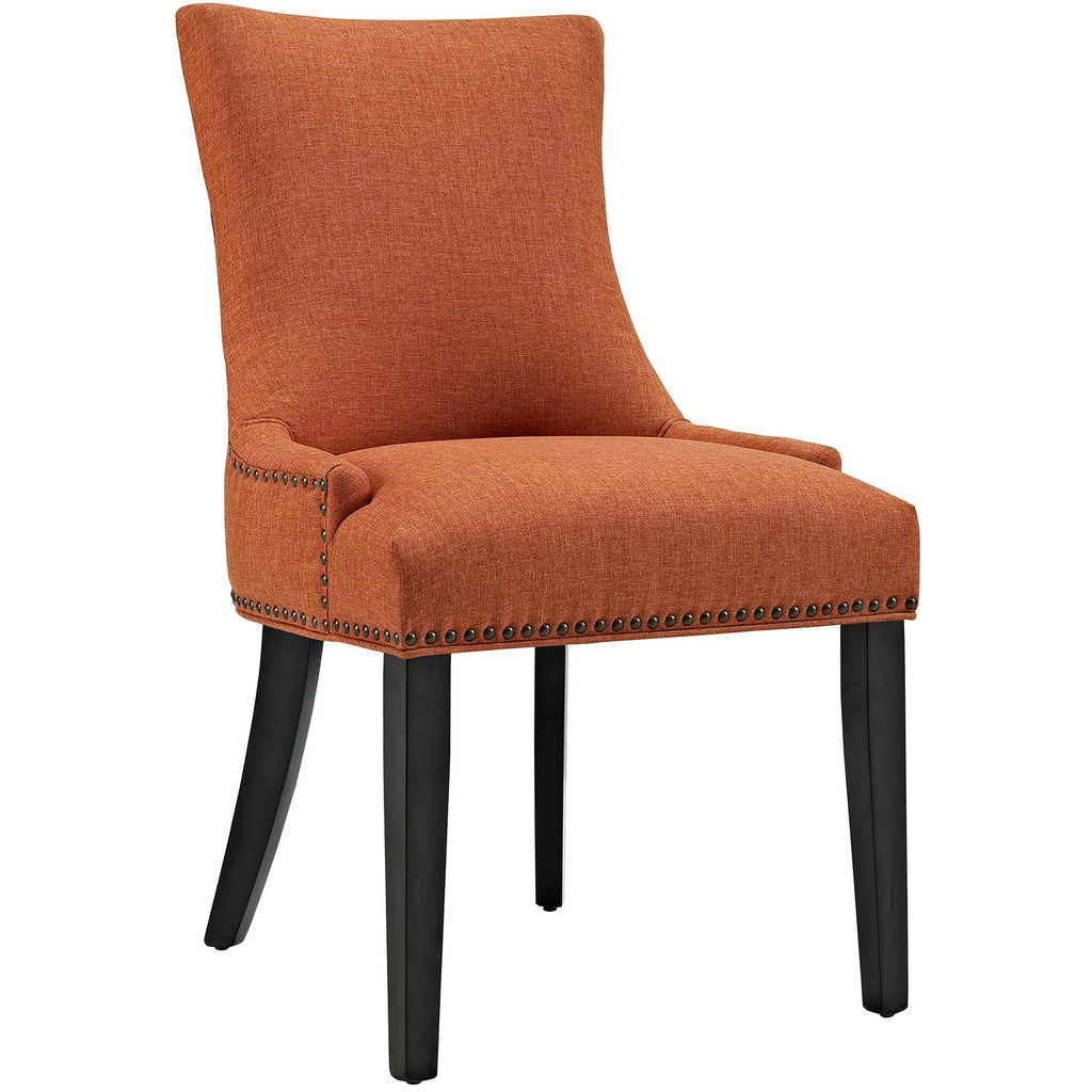 Marquis Dining Side Chair Fabric Set of 2 in Orange