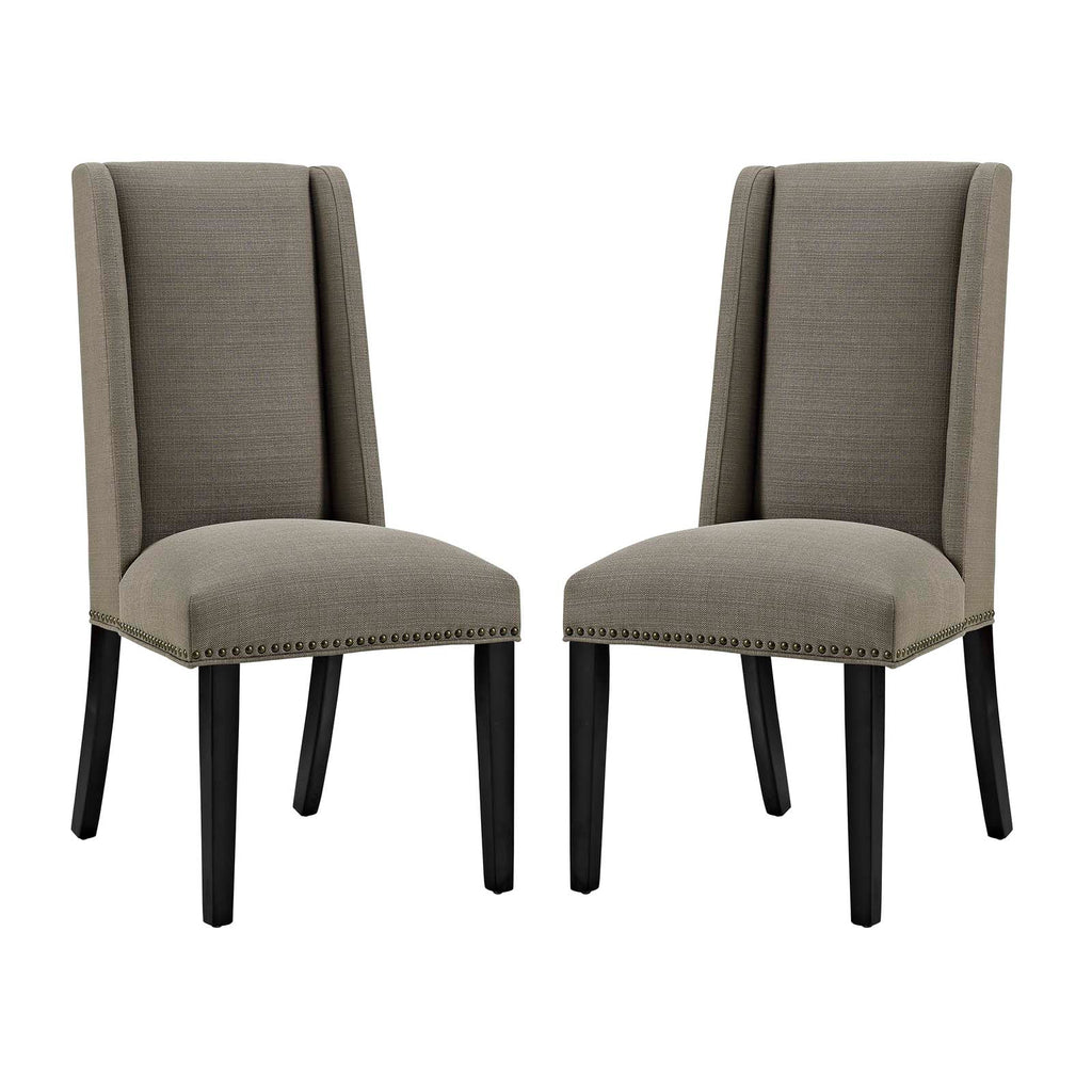 Baron Dining Chair Fabric Set of 2 in Granite