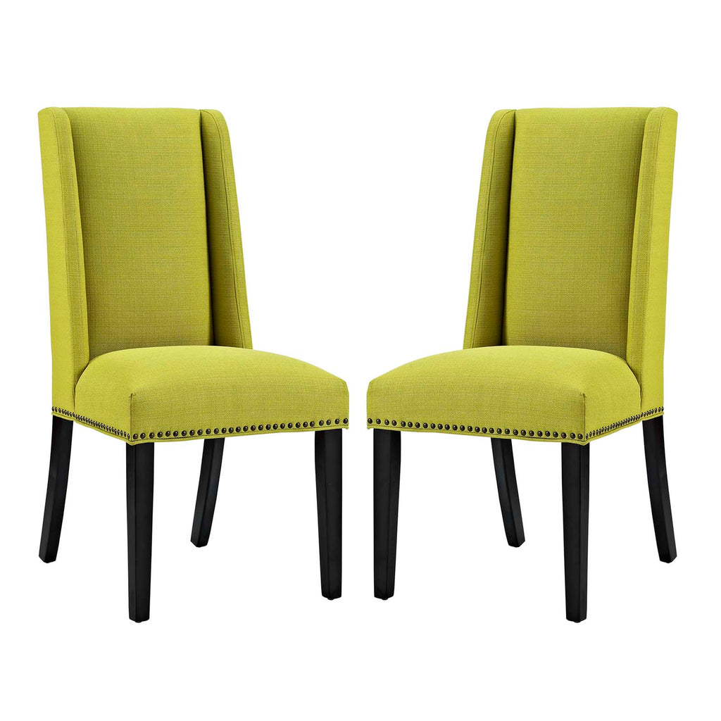 Baron Dining Chair Fabric Set of 2 in Wheatgrass