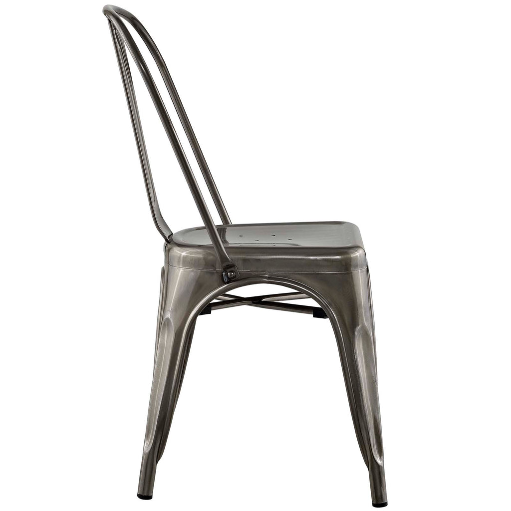 Promenade Dining Side Chair Set of 2 in Gunmetal-2