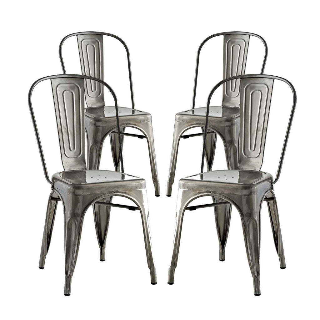 Promenade Dining Side Chair Set of 4 in Gunmetal-2