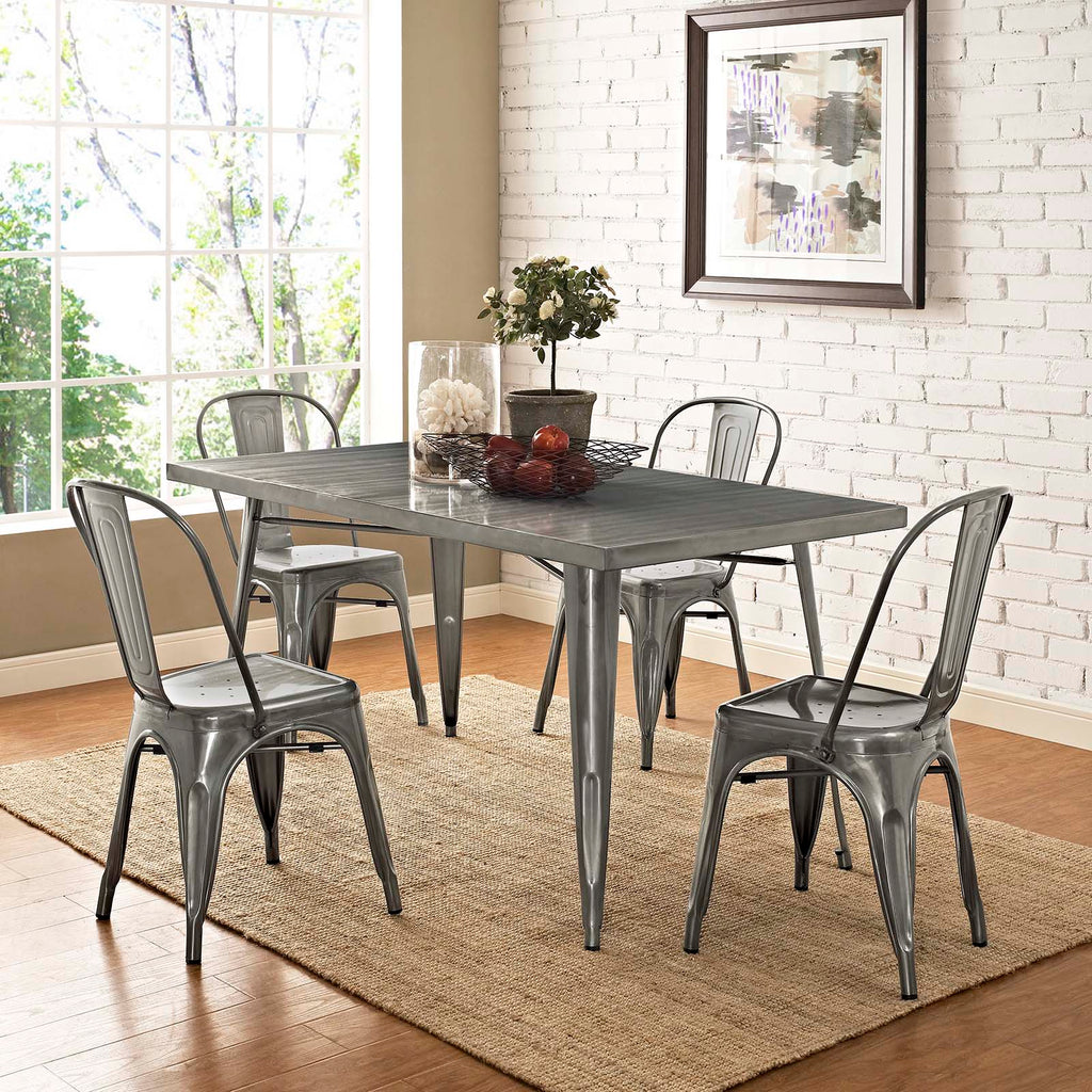 Promenade Dining Side Chair Set of 4 in Gunmetal-2