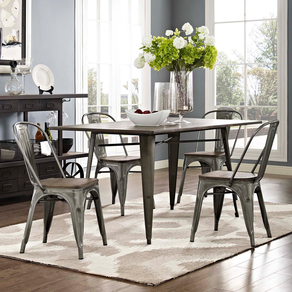 Promenade Dining Side Chair Set of 4 in GunMetal-1