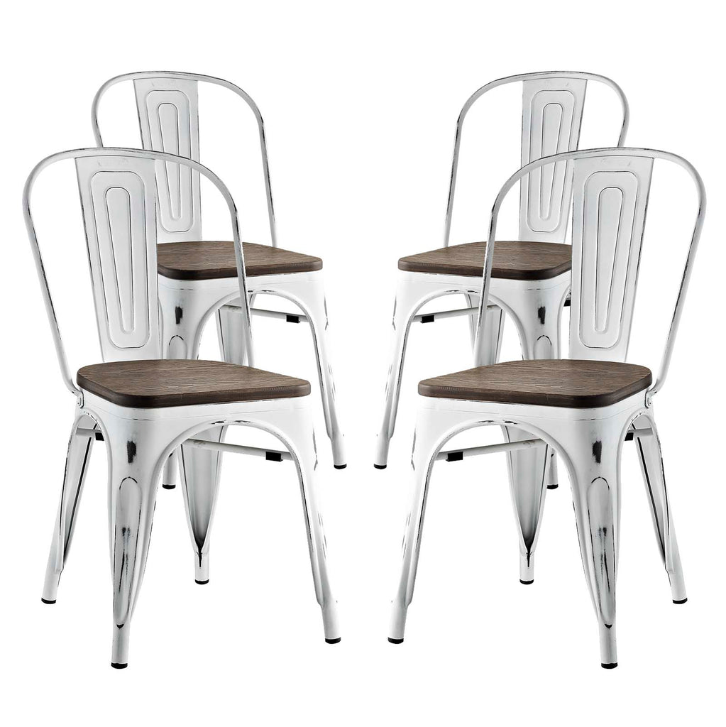 Promenade Dining Side Chair Set of 4 in White