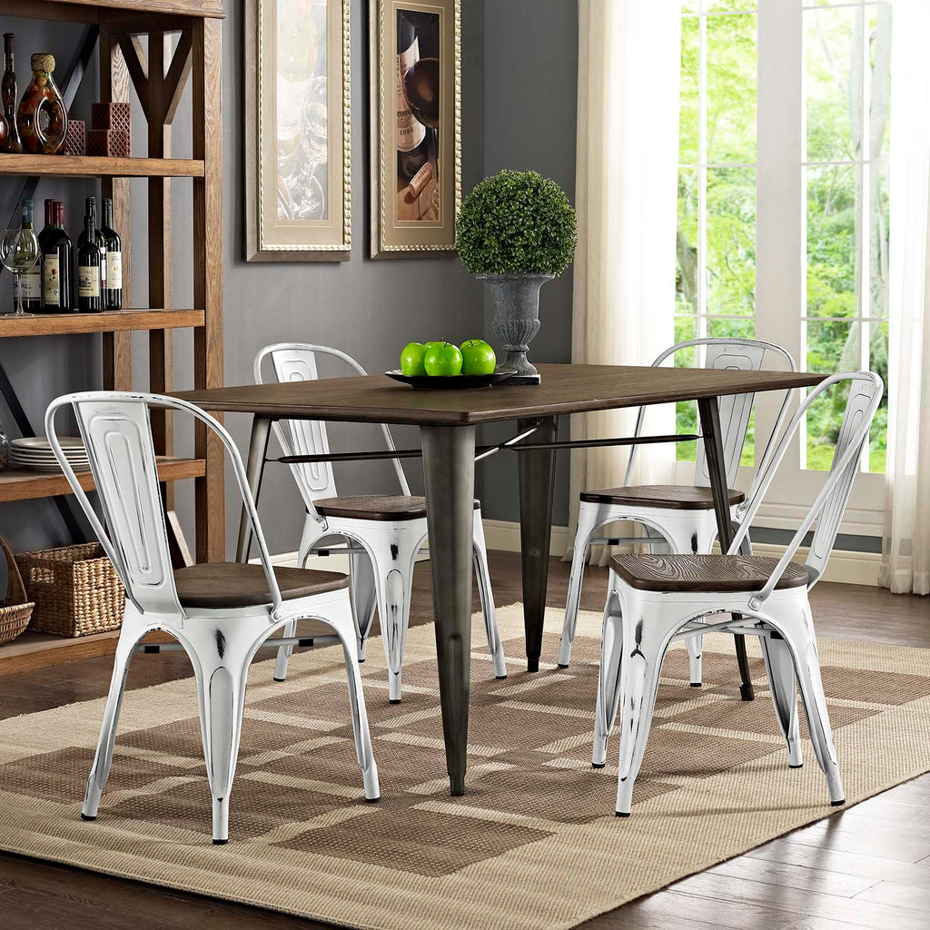 Promenade Dining Side Chair Set of 4 in White