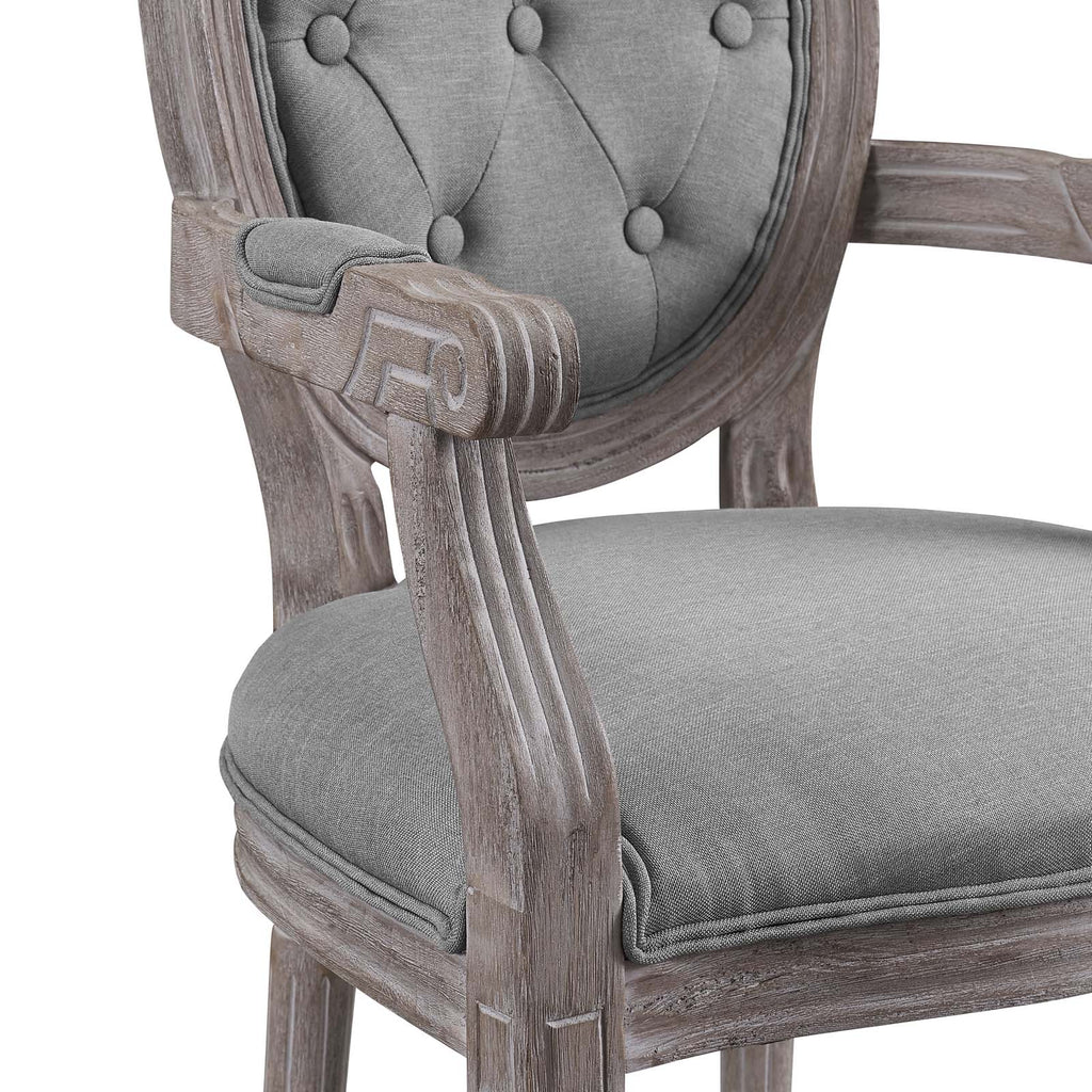 Arise Vintage French Dining Armchair in Light Gray