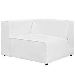 Mingle 5 Piece Upholstered Fabric Sectional Sofa Set in White-1