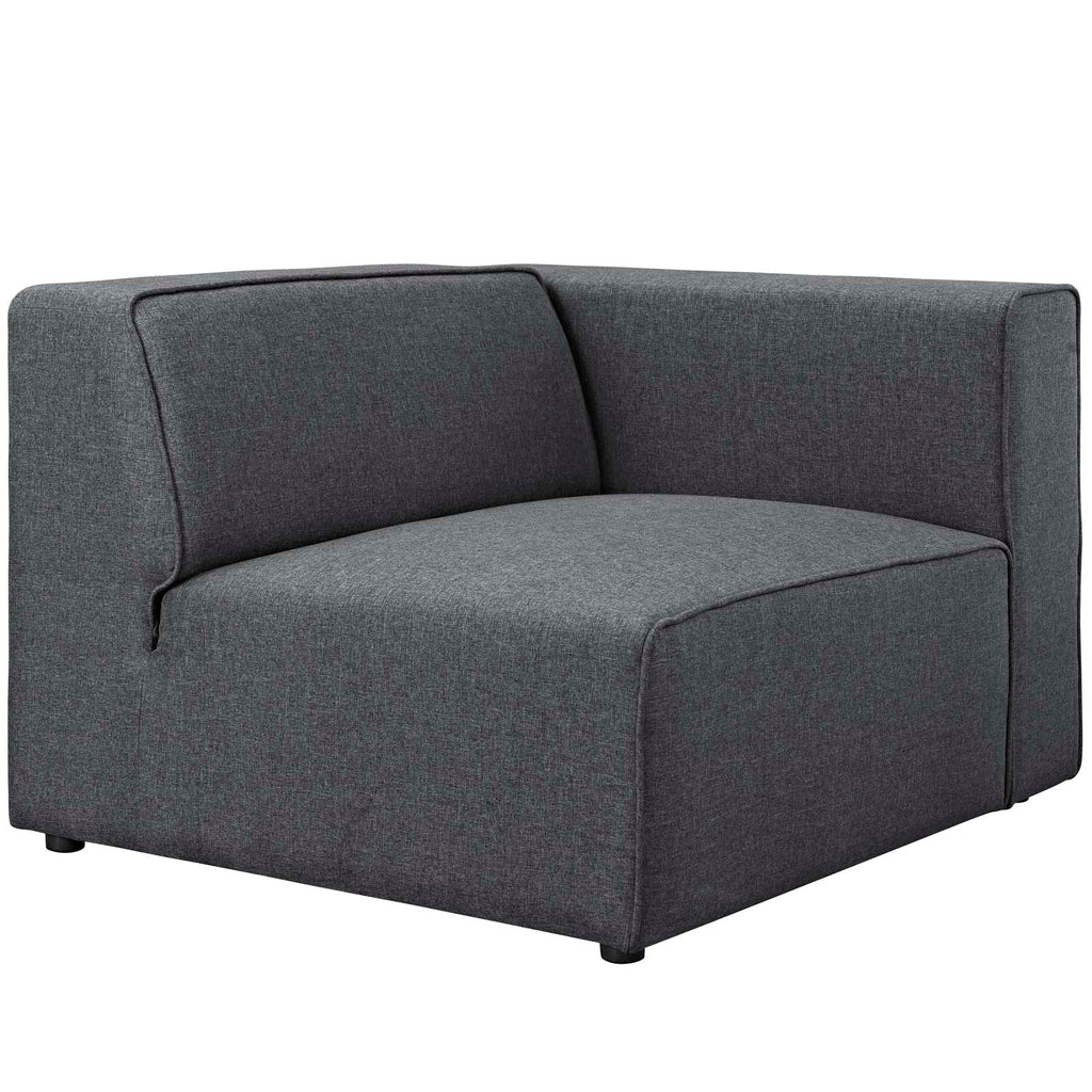 Mingle 7 Piece Upholstered Fabric Sectional Sofa Set in Gray-2