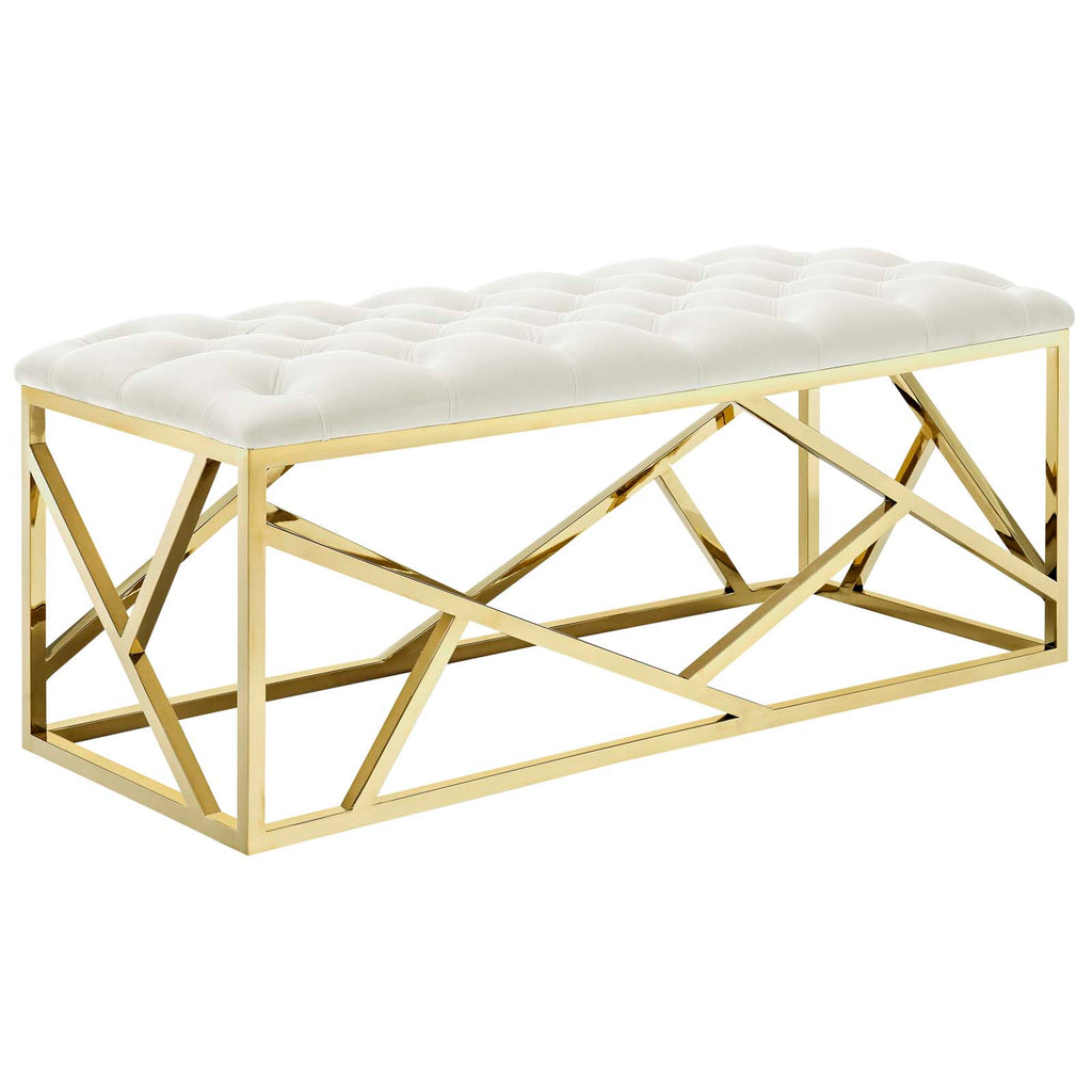 Intersperse Bench in Gold Ivory