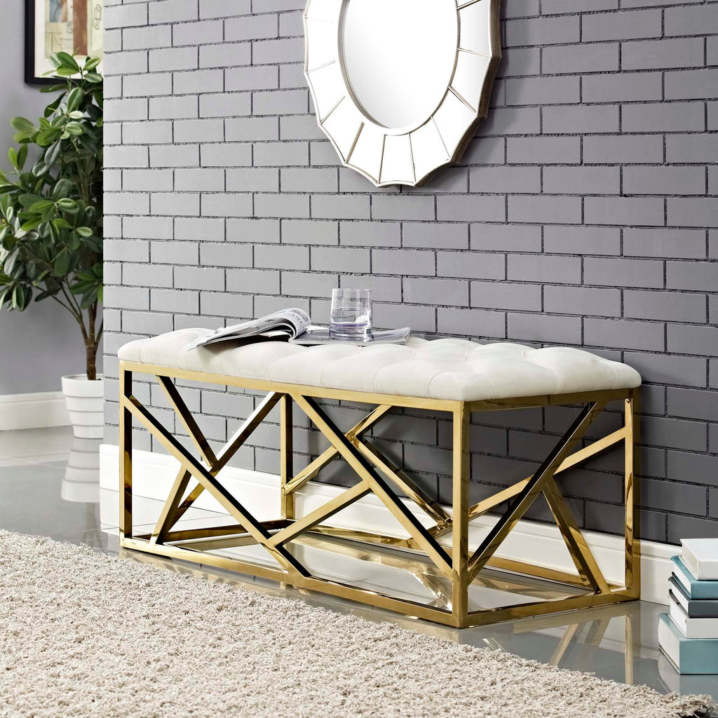 Intersperse Bench in Gold Ivory