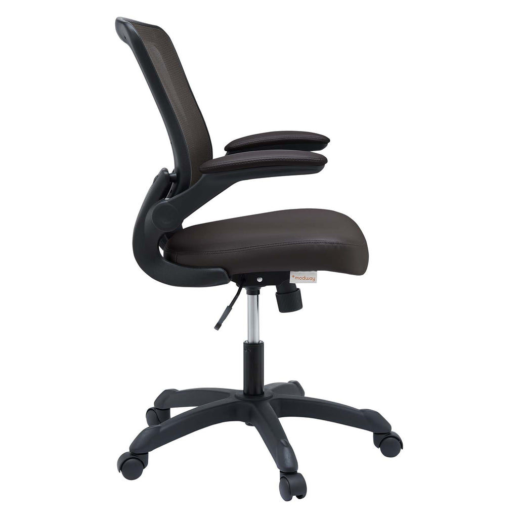 Veer Vinyl Office Chair in Brown