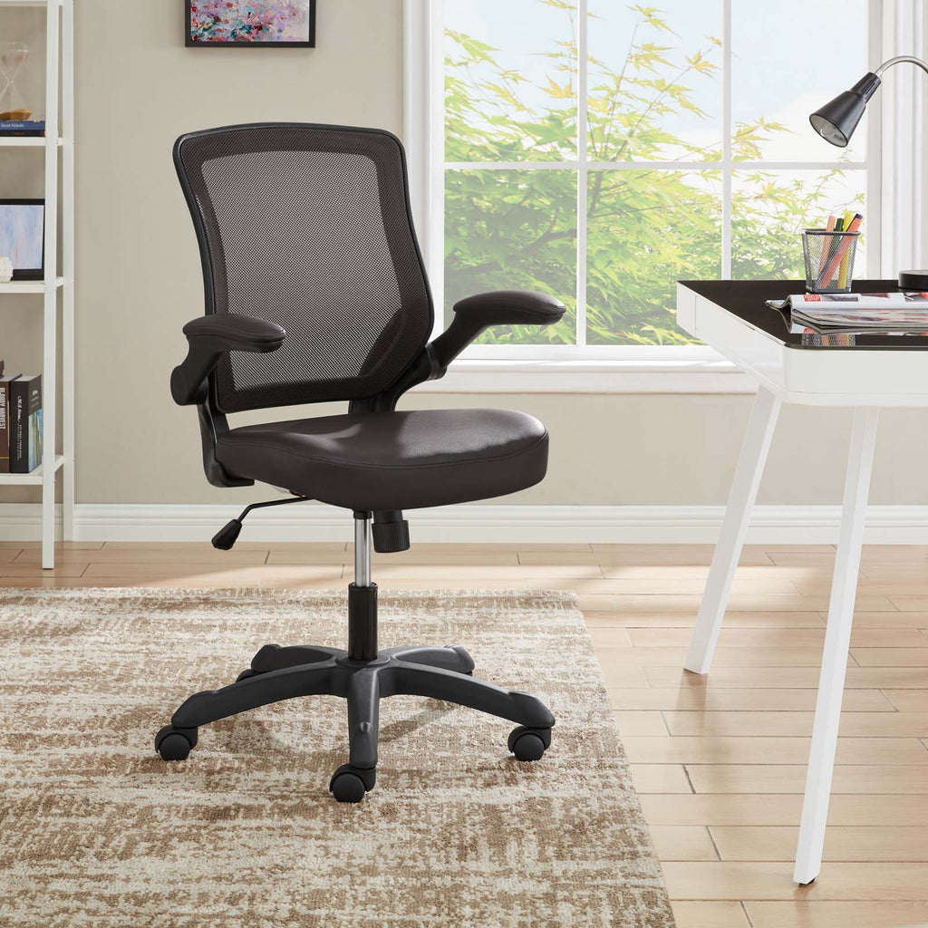 Veer Vinyl Office Chair in Brown