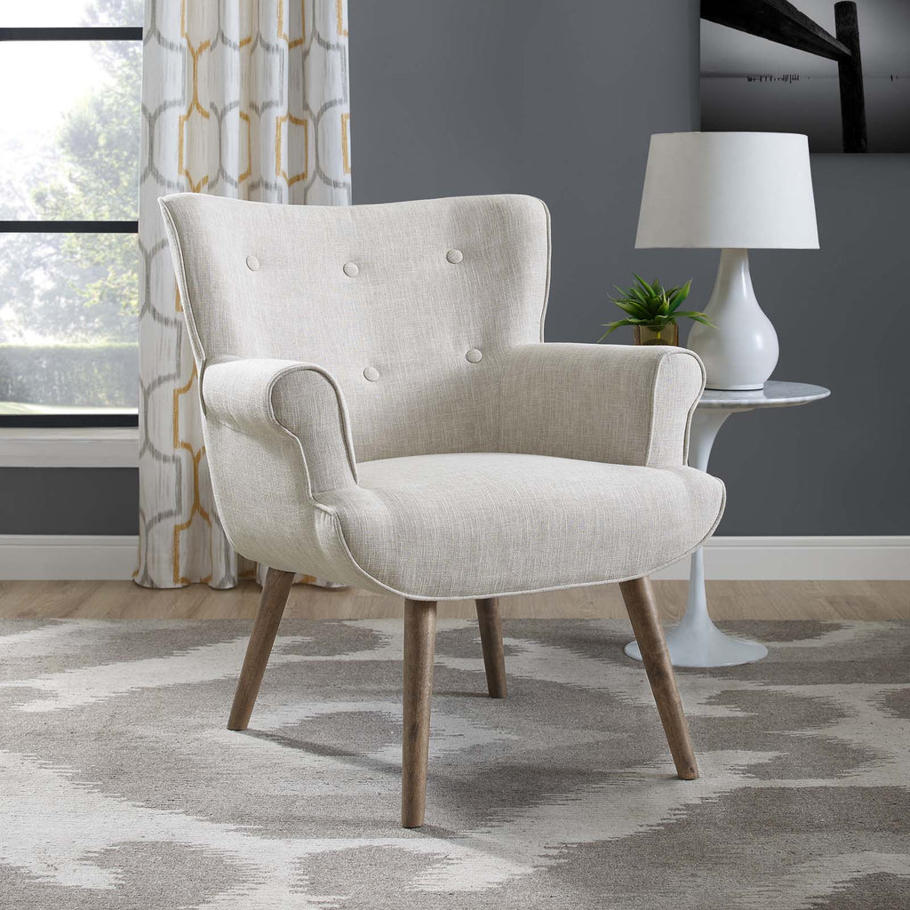 Cloud Upholstered Armchair in Beige