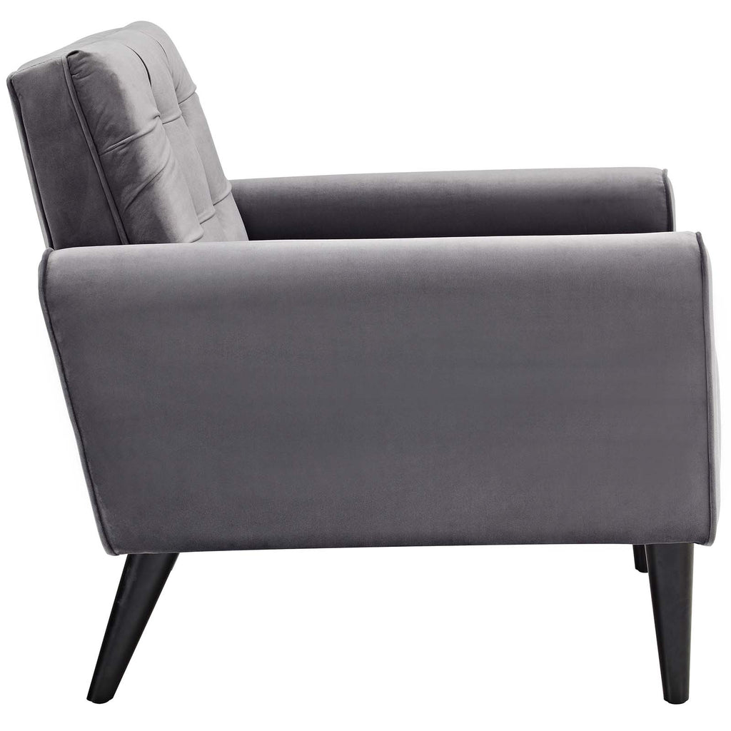 Delve Living Room Set Performance Velvet Set of 2 in Gray