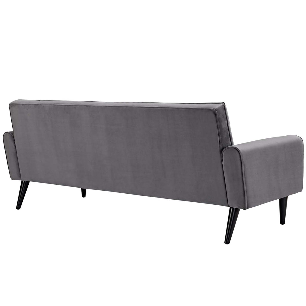 Delve Living Room Set Performance Velvet Set of 2 in Gray