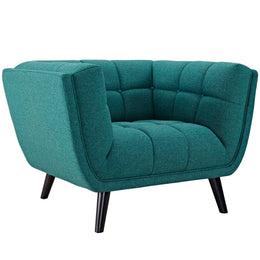 Bestow 2 Piece Upholstered Fabric Armchair Set in Teal