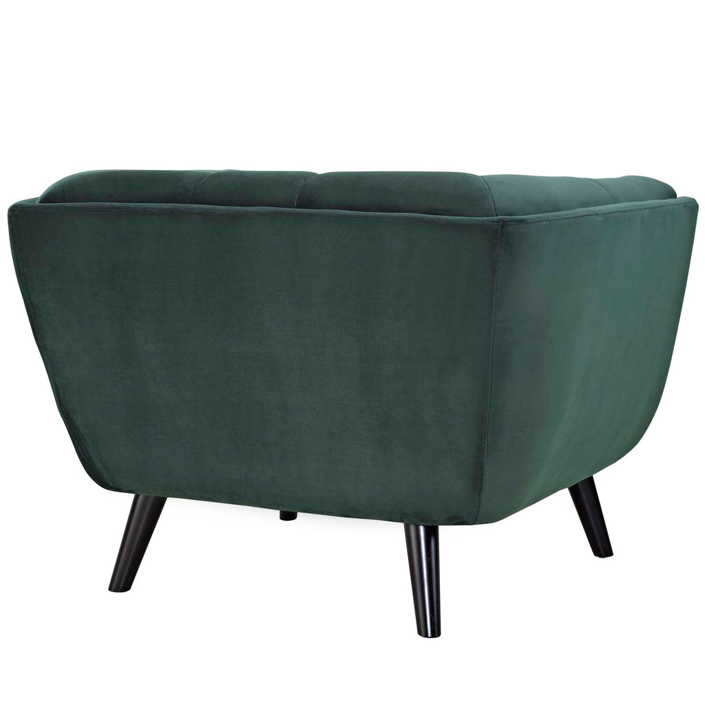 Bestow 2 Piece Performance Velvet Armchair Set in Green