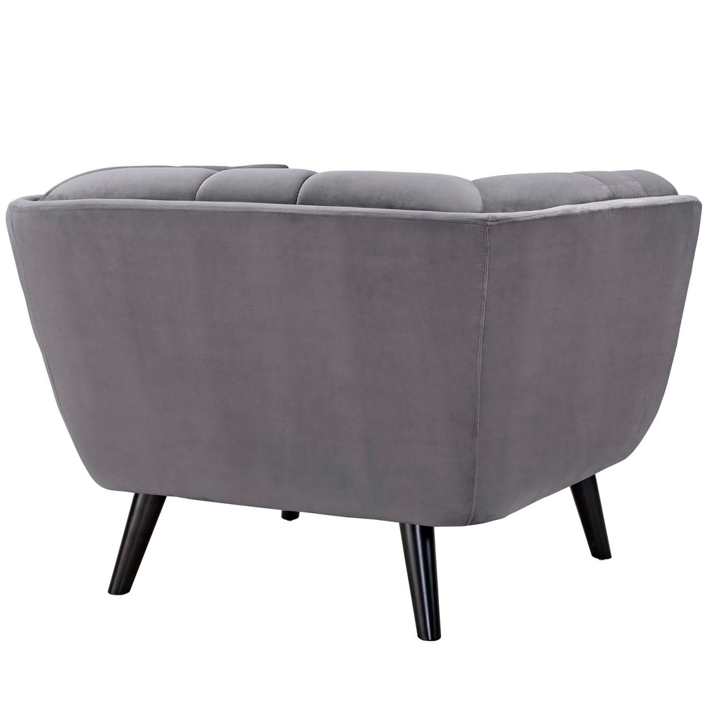 Bestow 2 Piece Performance Velvet Armchair Set in Gray