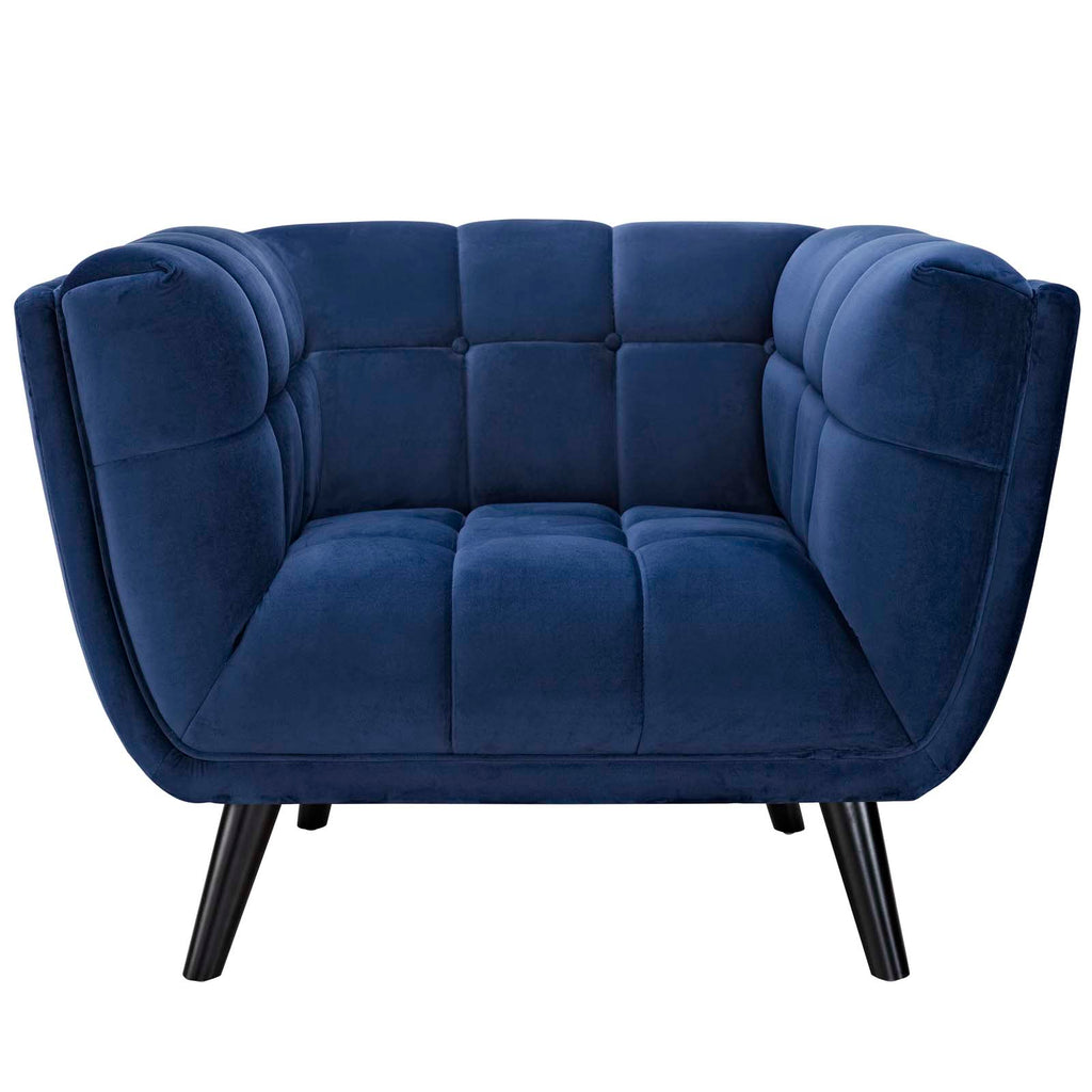 Bestow 2 Piece Performance Velvet Armchair Set in Navy