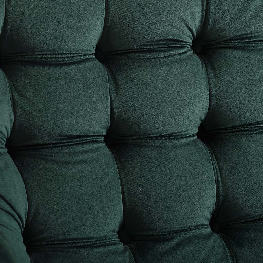 Suggest Button Tufted Performance Velvet Lounge Chair in Green