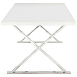 Sector Dining Table in White Gold