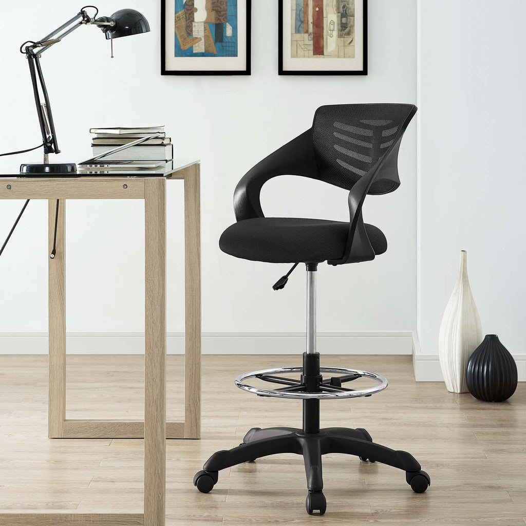 Thrive Mesh Drafting Chair in Black