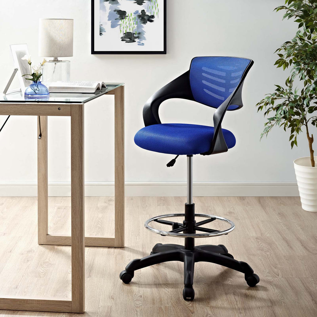 Thrive Mesh Drafting Chair in Blue