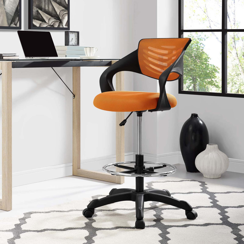 Thrive Mesh Drafting Chair in Orange