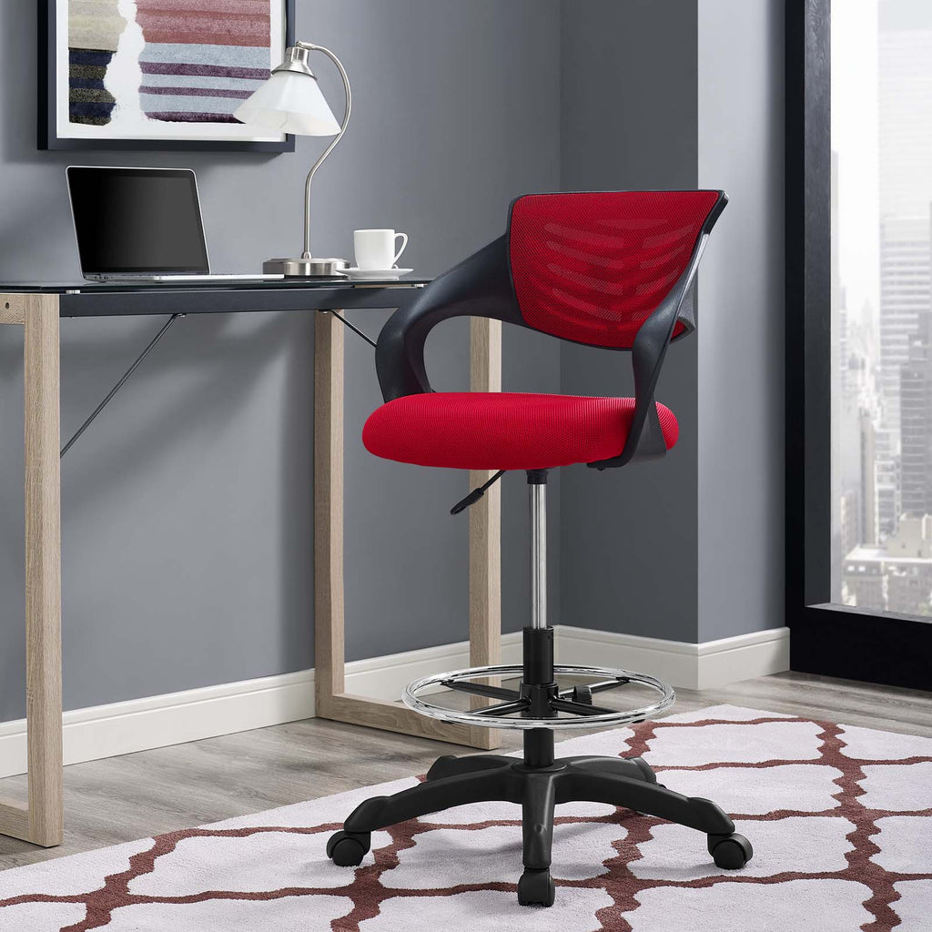 Thrive Mesh Drafting Chair in Red