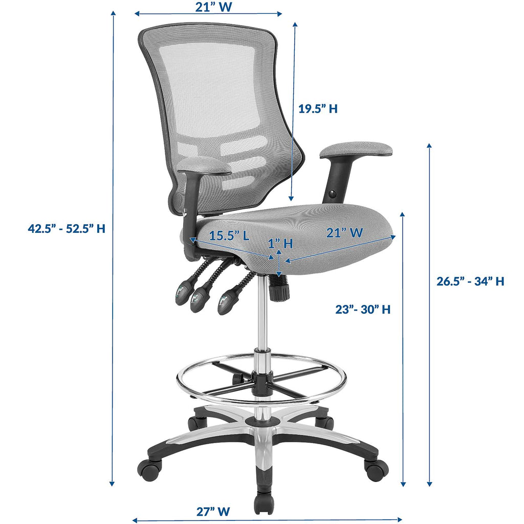 Calibrate Mesh Drafting Chair in Gray