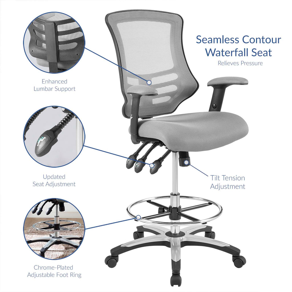 Calibrate Mesh Drafting Chair in Gray