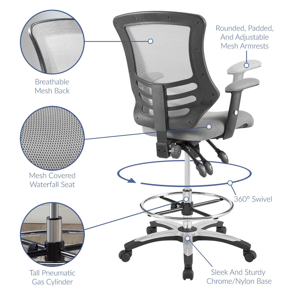 Calibrate Mesh Drafting Chair in Gray