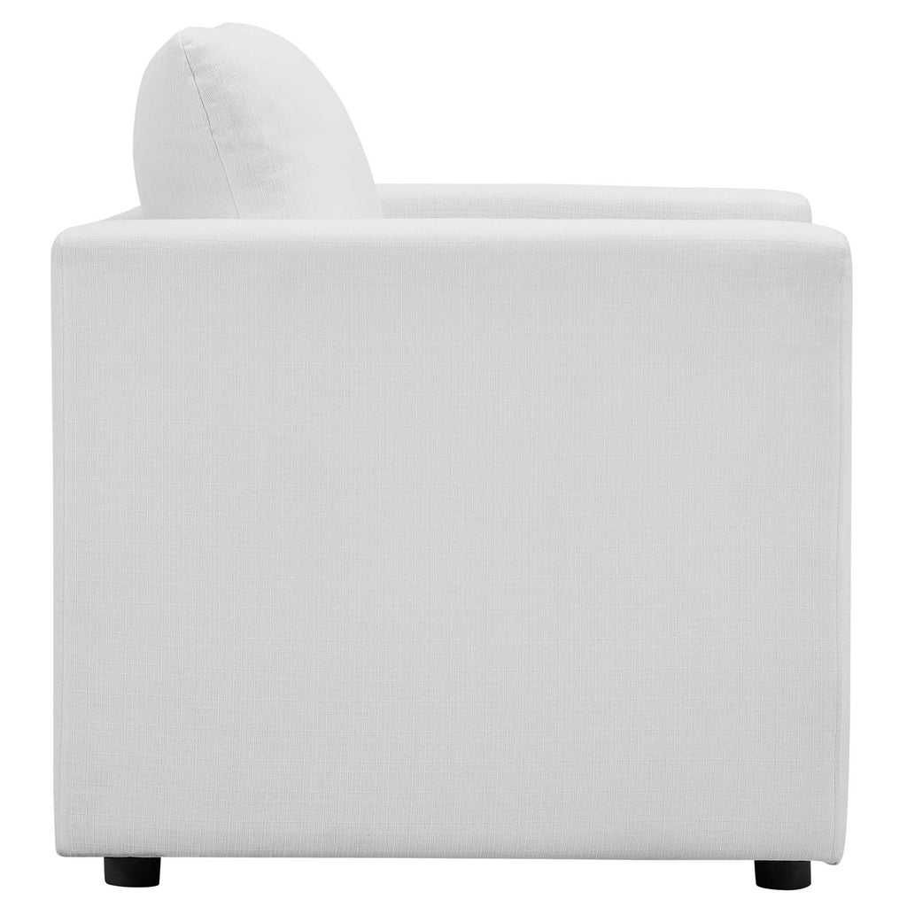 Activate Upholstered Fabric Armchair in White