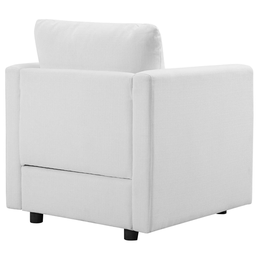 Activate Upholstered Fabric Armchair in White